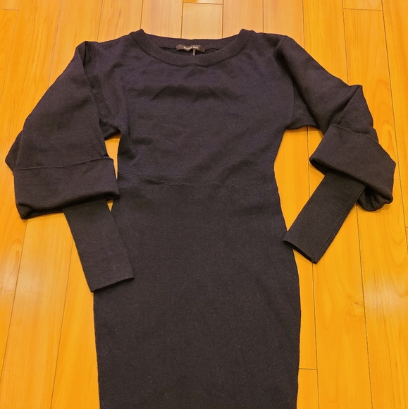 Rachel Roy Classy Beautiful Sweater Dress in Dark Blue sz 6 - Picture 1 of 5